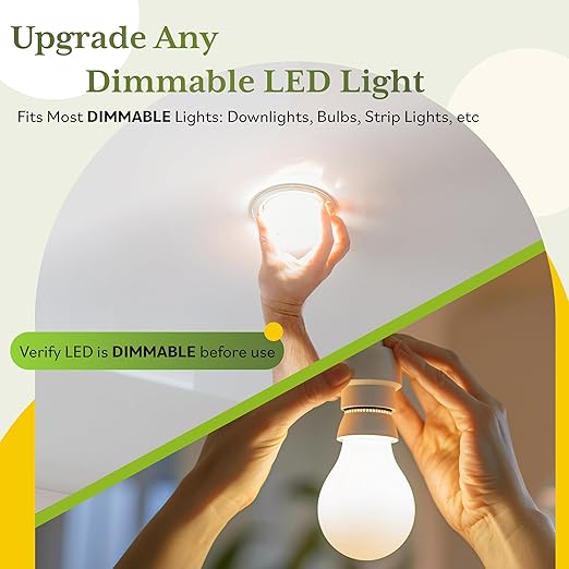 TG Digital Toggle Dimmer Light Switch for Dimmable LED, CFL and Incandescent Light Bulbs, Single Pole/ 3-Way Toggle LED Dimmer Light Switch, UL Listed, Wall Plate Sold Separately,1 Pack, Black