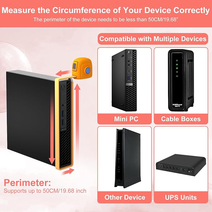 Universal Wall and VESA Mount for Micro PC, UPS Units, Wifi Router, Cable Modem - Image 2