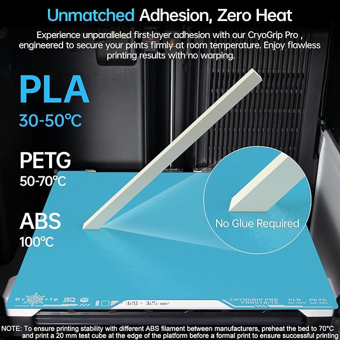 BIQU CryoGrip Pro Frostbite for Bambu-Lab H2D/H2S 3D Printer 355x346mm Cold - Image 2