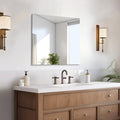 CILIBER Frameless Mirror, 24x24 inch Square Bathroom Mirrors for Wall, Upgraded Shatterproof Vanity Mirror Over Sink with Polished Edge for Bathroom,Bedroom,Living Room and Entryway