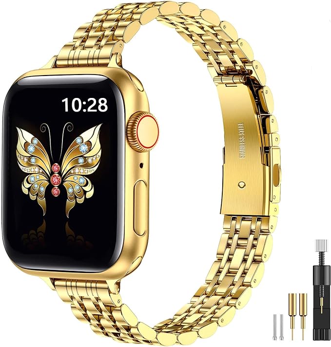 MioHHR Slim Metal Band Compatible by ProfessionalStainlessSteelWatchBandCase
