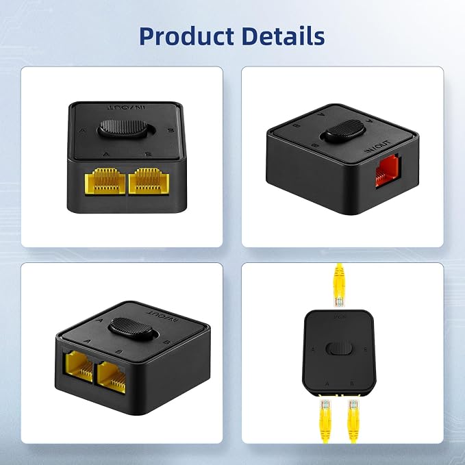 Binardat 10 Gigabit Network Switcher, 10G/5G/2.5G/1000M/100Mbps, Passive - Image 6