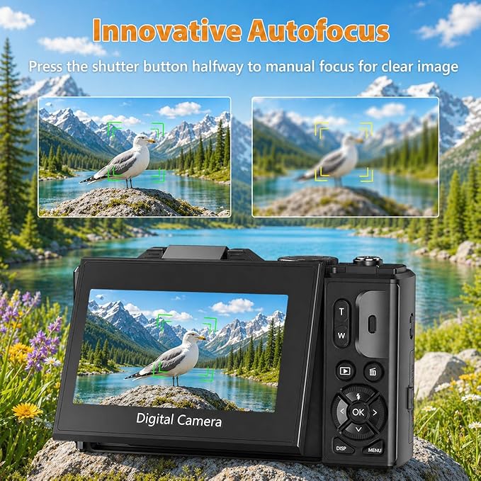4K Digital Camera for Photography, 64MP Vlogging Camera for YouTube - Image 3
