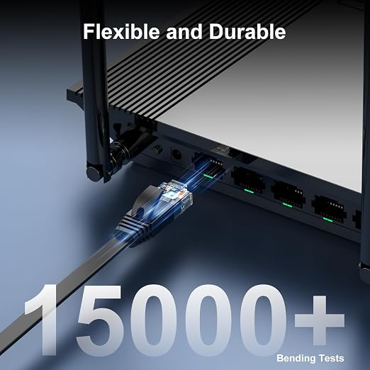 Cat 6 Ethernet Cable 50 ft, Indoor&Outdoor, High Speed 10Gbps Flat Internet - Image 6