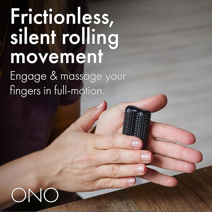 ONO Roller - Handheld Fidget Toy for Adults | Help Relieve Stress, Anxiety, Tension | Promotes Focus, Clarity | Compact, Portable Design (Acupressure, Full Size - Aluminum)