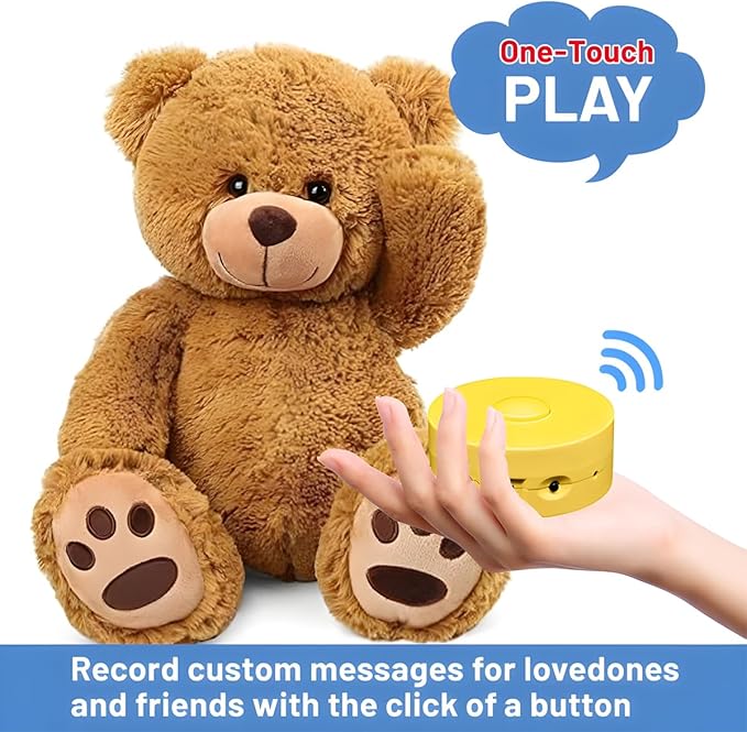 JRGKJCP 16 Minutes Voice Recorder, Record Custom Message for Crafts, Stuffed Bear, Baby Doll, and Pillow (2Pack + Yellow)