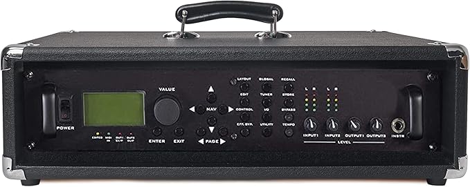 Sound Town Vintage 2U Amp Rack Case, 12.5" Depth with Rubber Feet, Dust Cover, Kickstand, Black (STVRC-2BK)