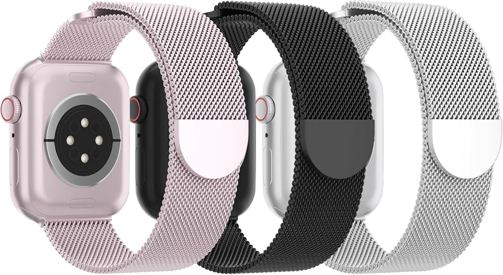 3 Pack Mesh Metal Band Compatible by Steezrd