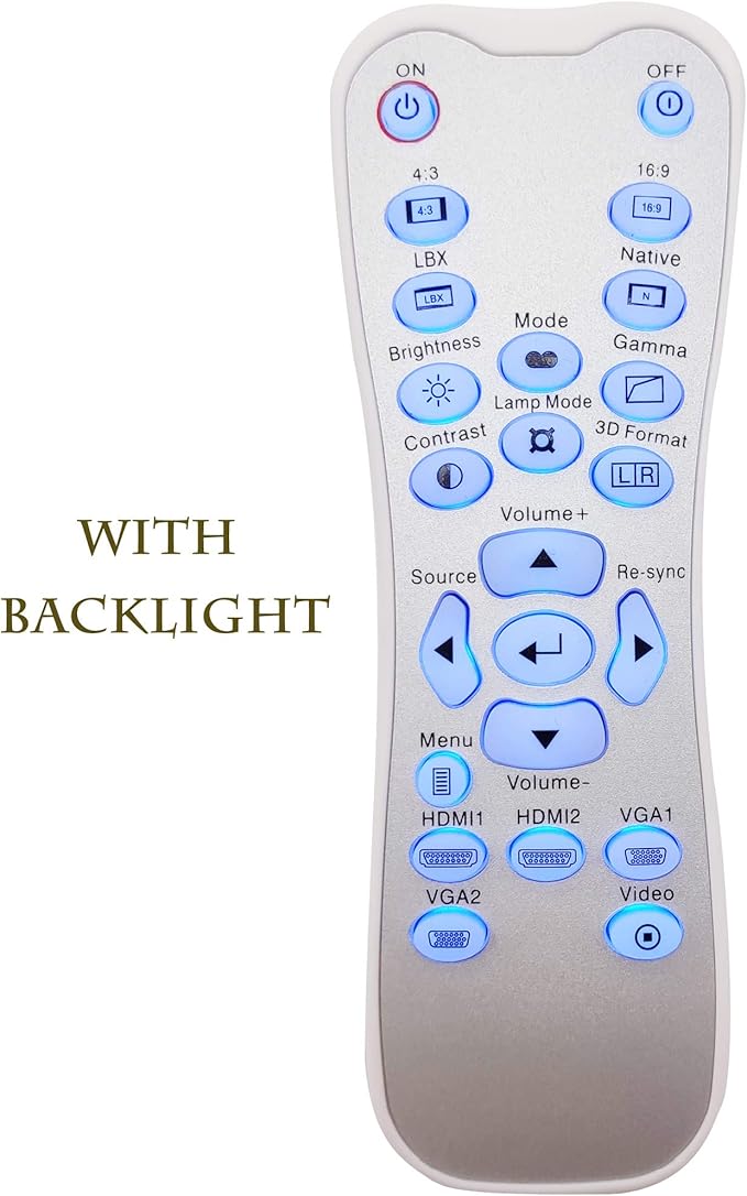 INTECHING BR-3067B Projector Remote Control for Optoma DH1011, EH300, HD131X, HD131Xe, HD131Xw, HD25, HD2500, HD25e, HD25-LV, HD25-LV-WHD, HD30, HD30B