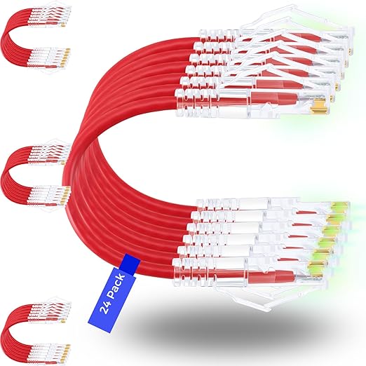 Rapink Patch Cables Cat6/ Cat6a 14ft Slim, Cat6a Ethernet Patch Cable 10G by Rapink