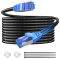 Cat6A Outdoor Ethernet Cable 30 ft, 23AWG 10Gbps 550MHz high-Speed CAT6A Cable by EthernetCable