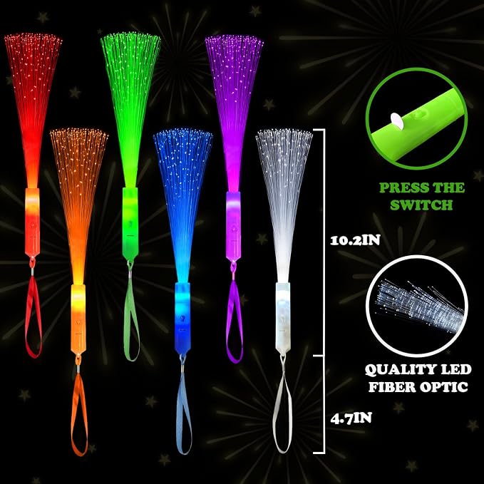 6 Pack Glow Sticks Toys Party Favors Supplies - Image 3