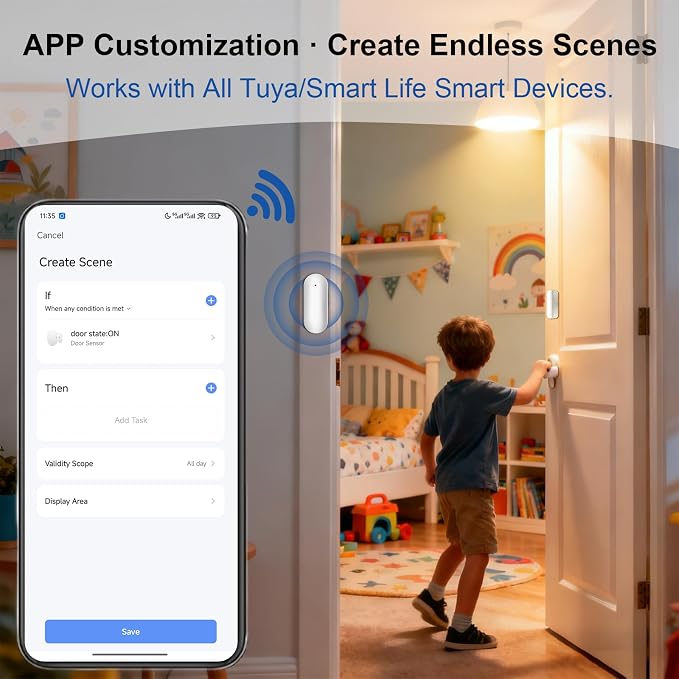 WiFi Magnetic Door Sensor Alarm - Image 5