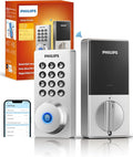 Philips Wi-Fi Door Lock, WiFi Smart Lock Keyless Entry Deadbolt for Front Door, Remote Control, Built-in WiFi, APP Fingerprint Passcode Unlock, Auto Locking