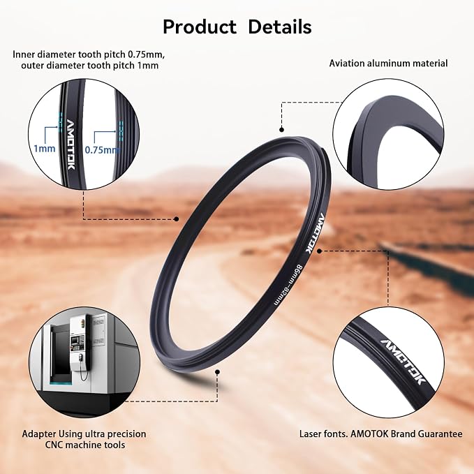 86mm Lens to 82mm Camera Lens Adapter, 86mm to 82mm Filter Step-Down Ring - Image 3