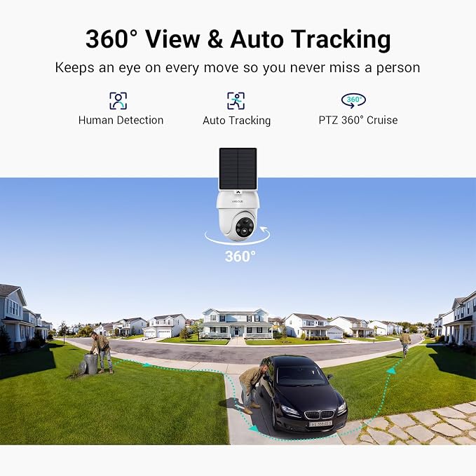 ANSQUE Security Cameras Wireless Outdoor Home System, 4 Camera Kit, No - Image 3