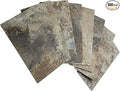 AULIGET 100-Piece Beige & Brown Slate Peel and Stick Backsplash Wall Tiles, 3" x 6" PVC Faux Stone Stick on Tile for Backsplash Kitchen, Bathroom, Laundry Room, Camper, Fireplace