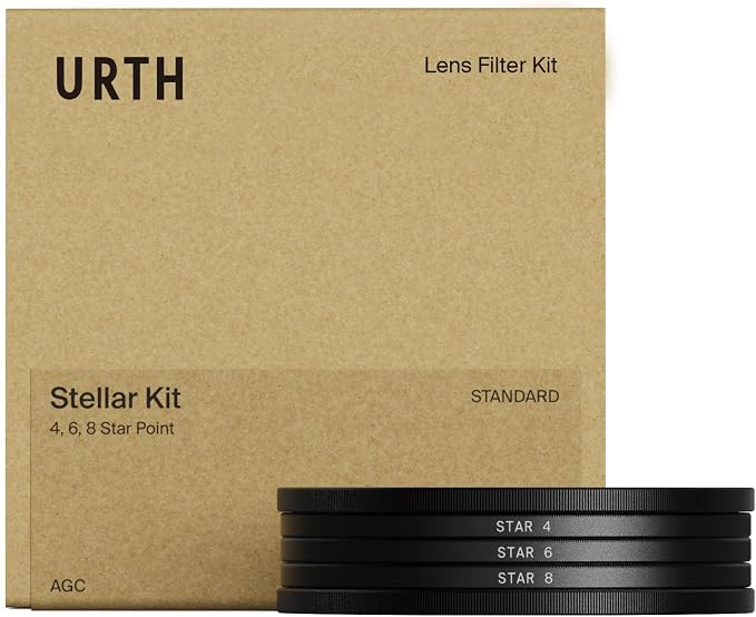 Urth 62mm 3-in-1 Star Lens Filter Kit — 4, 8 Point Starburst Effects by Urth