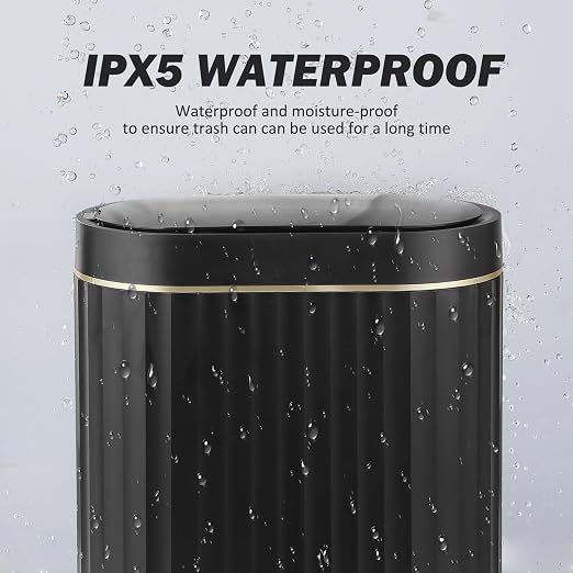 ELPHECO Black Bathroom Trash Can - Image 4