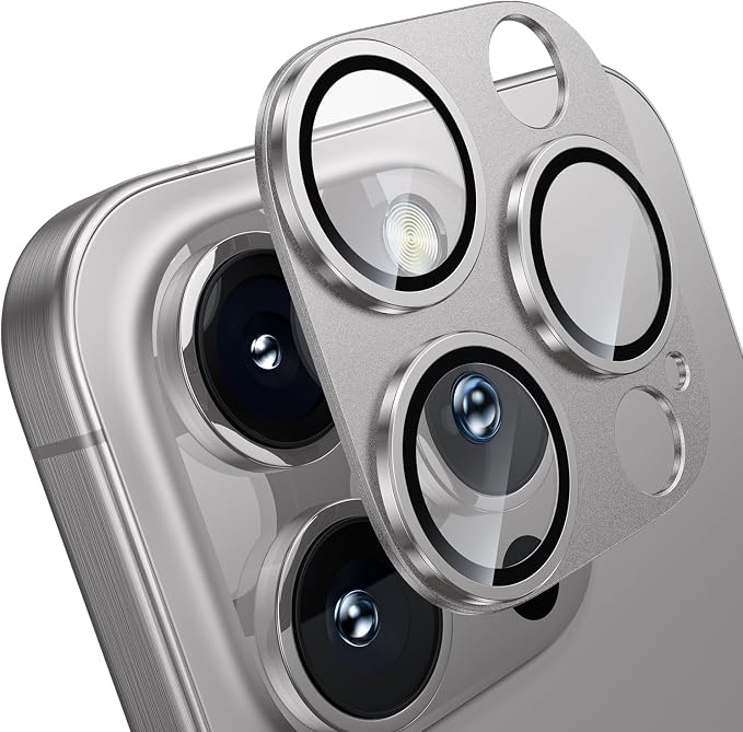 WSKEN for iPhone 16 Pro/iPhone 16 Pro Max Camera Lens Protector, Metal Aluminum by SmartProtectionGreenerFuture