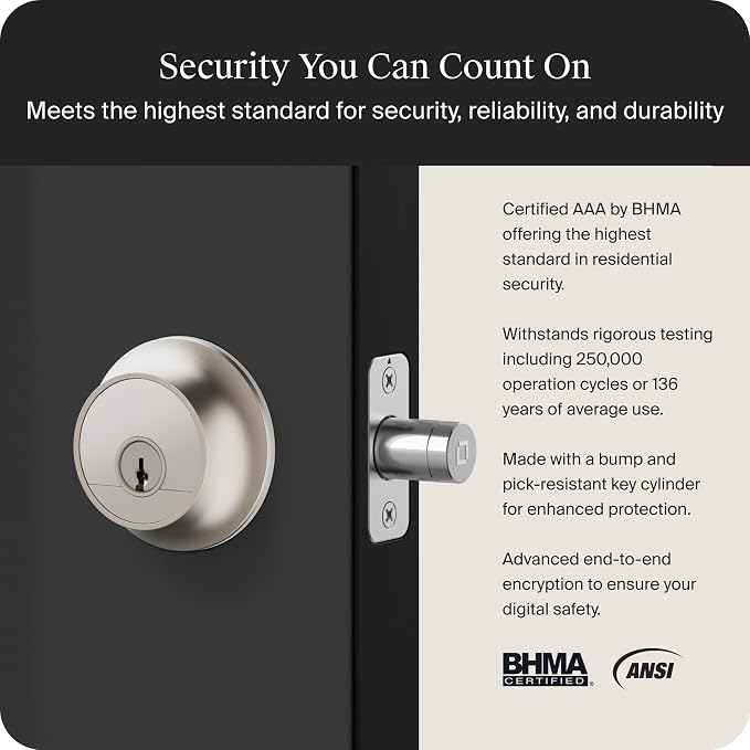 Level Lock Pro - World’s Smallest, Innovative Smart Lock - Matter-Over-Thread - Image 5