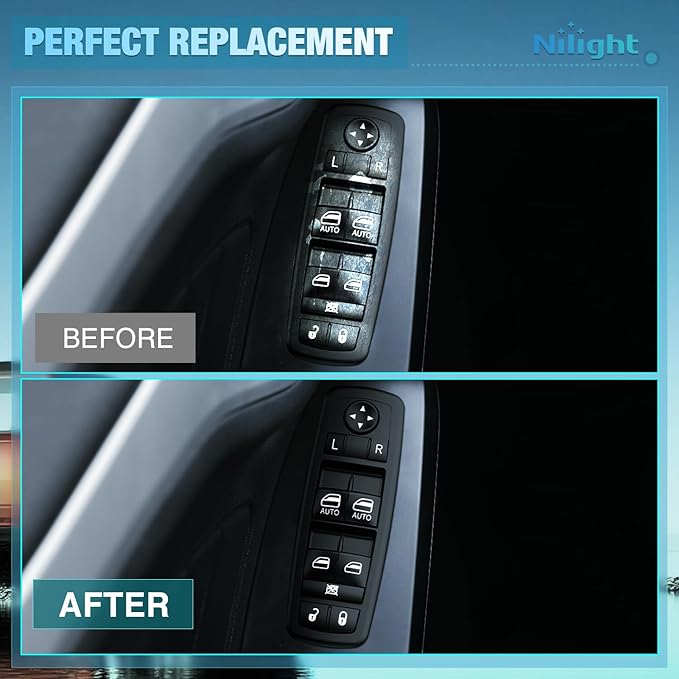 Nilight Power Master Window Switch Compatible with 2011 2012 2013 2014 2015 2016 Dodge Journey Front Left Driver Side Replacement Control Button Windows Switches