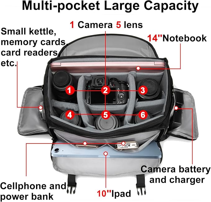 CADeN Camera Bag Case Shoulder Messenger Bag - Image 2