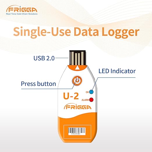 Frigga 5 Pack 100 Days USB Temperature Data Logger Single Use Temperature - Image 6