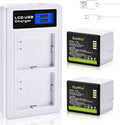 2- Pack Batteries and Charger for arlo Pro, Pro 2 Camera, 2440mAh Rechargeable by eeyrnduy
