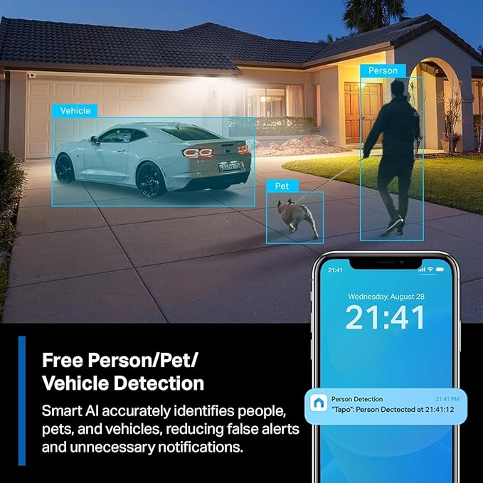 Tapo MagCam 2K+ - 2025 Wirecutter Best Outdoor Security Camera & PCMag Editors' Choice, Wireless Battery Power, Magnetic Mount, Subscription-Free SD Storage or optional Cloud, Person/Vehicle Detection