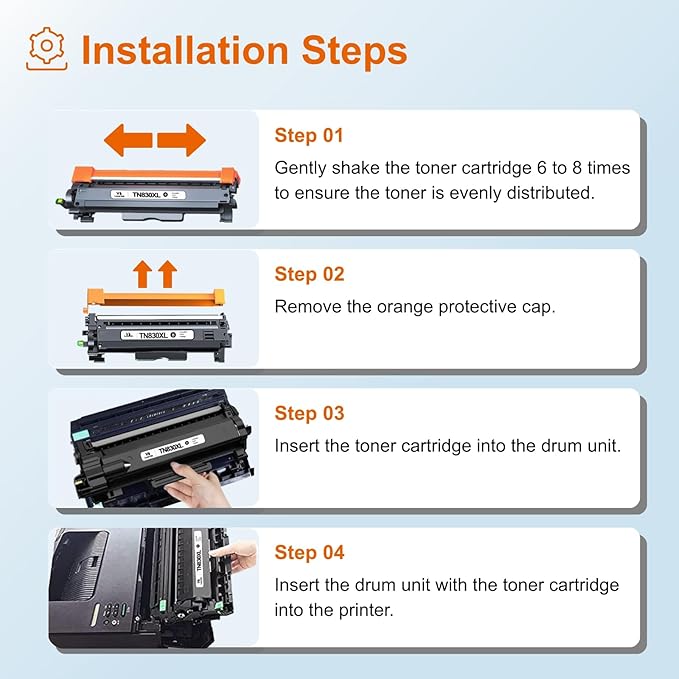 VLOVEINK Compatible TN830XL Toner Cartridge Replacement for Brother TN830XL TN830 XL 830 Toner Work with Brother Printer HL-L2460DW DCP-L2640DW HL-L2405W MFC-L2820DW HL-L2400D (2 Pack, Black)
