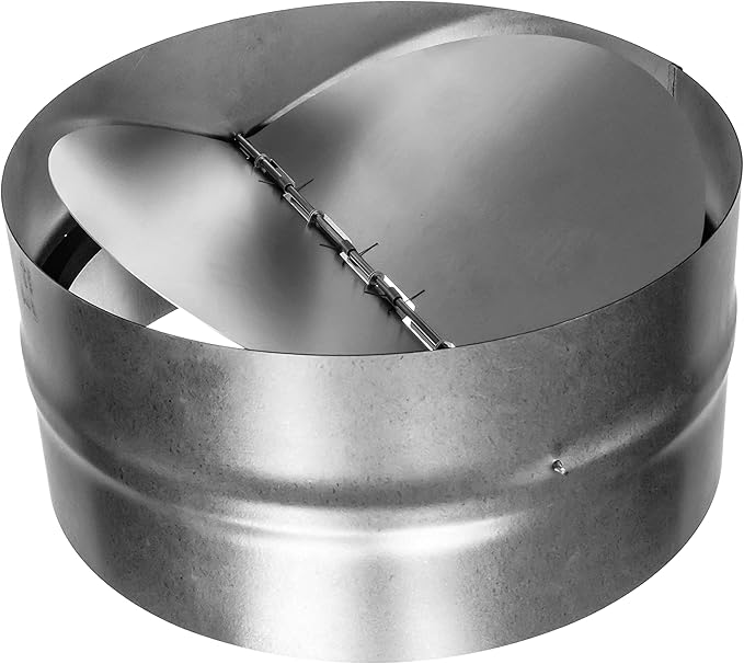 Draft Blocker 10'' Inch - Backdraft Damper - Draft Stopper - Backflow Preventer - Inline Fan Vent Deflector - One-Way Airflow Ducting - Dryer Duct Connector with Backdraught Flap