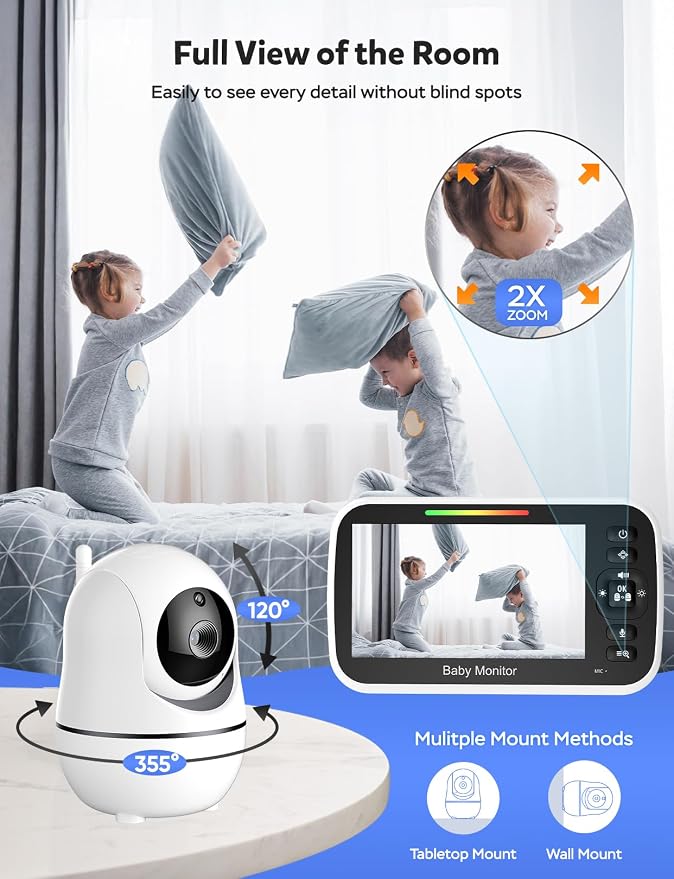 GoodBaby 5" Split Screen Baby Monitor - Image 4