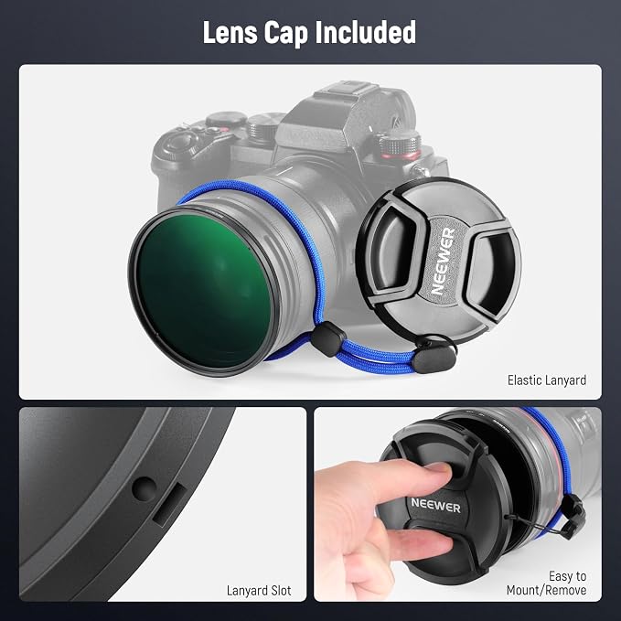 NEEWER 62mm CPL Filter with Lens Cap, Ultra Thin Circular Polarizing Filter - Image 7