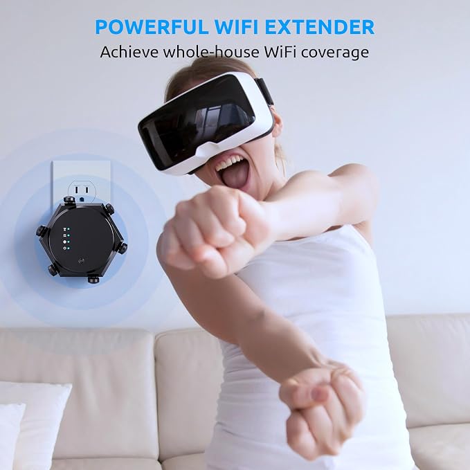 12880 Sq.Ft WiFi Extender Signal Booster, 1200Mbps Dual Band 5GHz/2.4GHz WiFi - Image 8