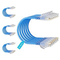 Cat6 Slim Patch Cables 3 Feet 24-Pack Blue, Cat6a Patch Cables 10Gbps 550MHz by Unknown
