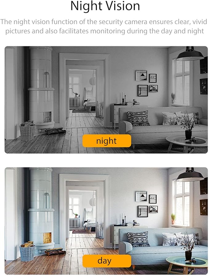 Pongnas Home Security Camera, 1080P HD 2MP Indoor WiFi Wireless Surveillance Camera with Night and 2 Way Audio