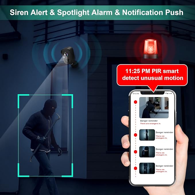 Security Cameras Wireless Outdoor, 2K Battery Powered AI Motion Detection - Image 4