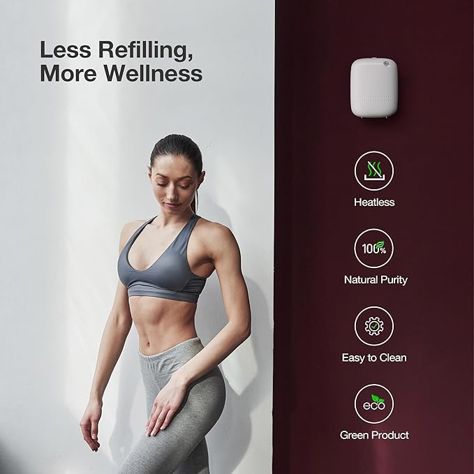 Airversa Smart Waterless Essential Oil Diffuser (400 mL Capacity) Starter Kit with 200mL Fragrance Scent Oils, Up to 2000 sq ft App Control Scent Air Machine with 12V1A Power Adapter, ANW Kit White