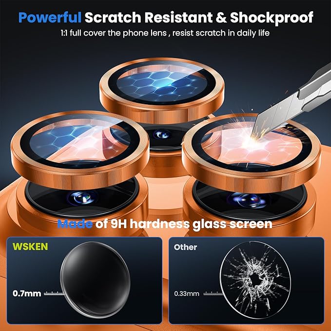 WSKEN for iPhone 17 Pro/iPhone 17 Pro Max Camera Lens Protector - Image 4