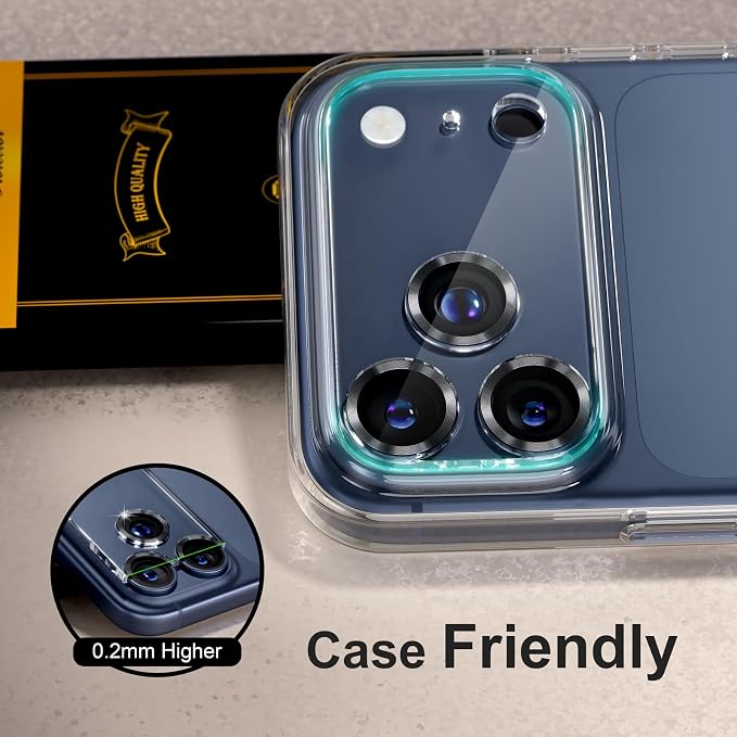 for 6 Pack iPhone 17 Pro Max Camera Lens Protector 9H Tempered Glass Camera - Image 6