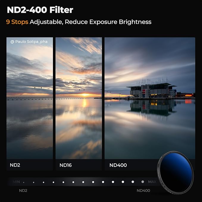 K&F Concept 82mm UV/CPL/ND2-400 Lens Filters Kit-18 Multi-Layer Coatings - Image 5