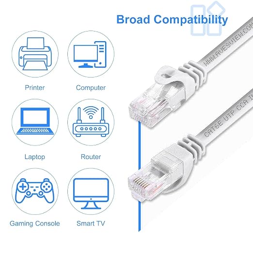 CAT6 Ethernet Cable 10 FT Indoor High-Speed 10Gbps Snagless 10FT CAT 6 Ethernet - Image 3