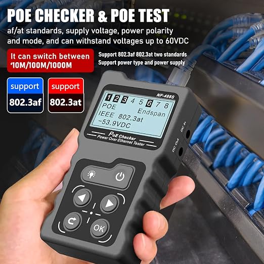 NF-488 Network Cable Testers RJ45 Continuity Checking CAT5 CAT6 LAN Ethernet - Image 6