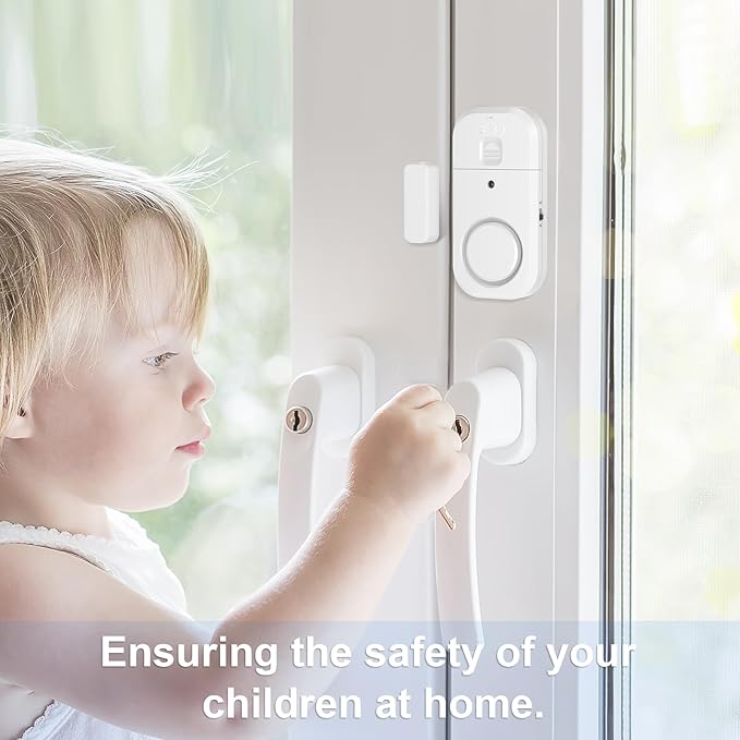 ANKOSHUN Door Window Alarm Sensors - Door Alarms for Kids Safety, Door Alarms for Home Security, for Home, Office, Store, Garage, Dorm Room, Apartment, RV, 8 Pack