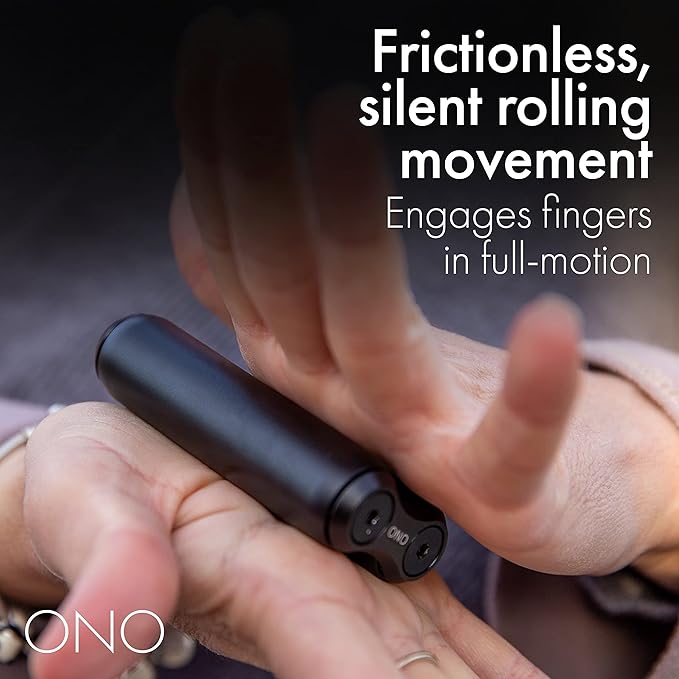 ONO Roller - Handheld Fidget Toy for Adults | Help Relieve Stress, Anxiety, Tension | Promotes Focus, Clarity | Compact, Portable Design (Black, Full Size - Aluminum)