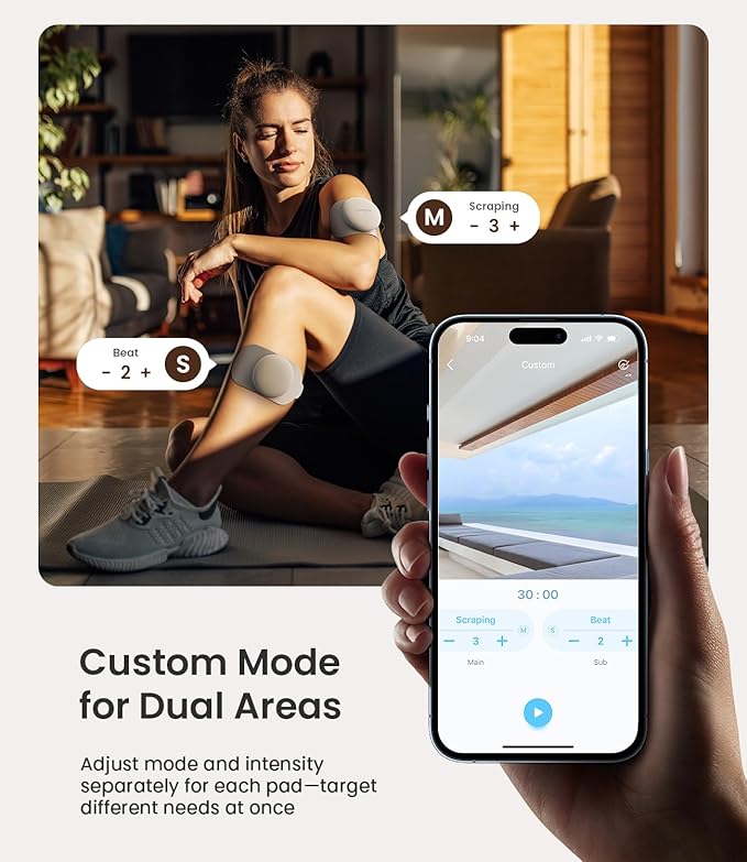 Wireless TENS Unit for Pain Relief, 18 Modes App Control Tens Machine & Deep Tissue Muscle Stimulator for Pain, Soreness & Muscle Relief – Ideal for Back, Neck, Shoulders, Arms & Legs