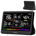 bonoch 16 in 1 Air Quality Monitor Indoor 7" Display 9 AQI+7 AQI Alerts, CO2 Monitor Air Quality Tester for CO2, TVOC, PM2.5 PM1.0 PM10, HCHO Temperature Humidity AQI & Time Air Quality Meter for Home