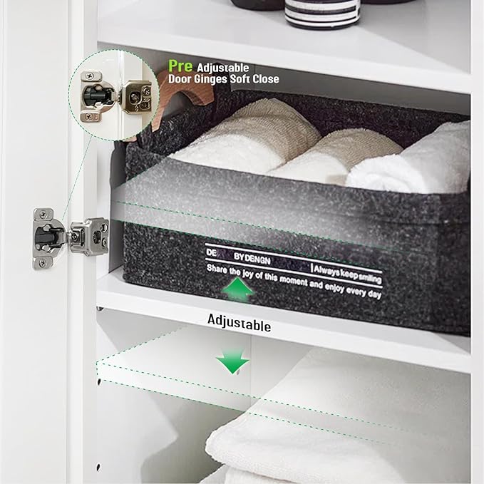 Wall Kitchen Cabinets, RTA Cabinets, White Shaker Cabinet, Wall Mounted, RTA Upper Cabinet, Modern for Kitchen and Bathroom with Door, 2 Adujustable Shelves (White, 18" W x 30" H x 12" D)