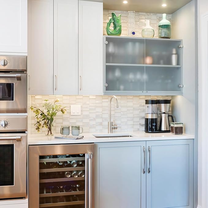 Wall Kitchen Cabinets, RTA Cabinets, White Shaker Cabinet, Wall Mounted, RTA Upper Cabinet, Modern for Kitchen and Bathroom with Door (White, 09" W x 42" H x 12" D)
